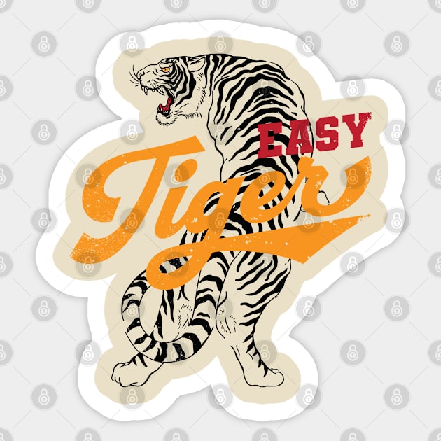 Easy Tiger Sticker by susanne.haewss@googlemail.com